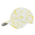 Berretto da baseball tie-dye giallo con motivo graffiti su tela di cotone bianco - Regolabile / Giallo