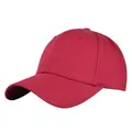 Gorra de béisbol clásica en rojo oscuro de sarga de algodón con seis paneles - Ajustable 54-59 / Burdeos