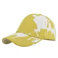 Tie-dye baseball cap in vibrant yellow and white splatter print with street style - Adjustable 54-59cm / Yellow Splatter (4)