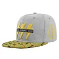 Casquette snapback grise avec broderie 777 et visière camouflage éclair jaune style urbain - Réglable / Gris