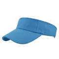 Détail de la visière bleue en maille respirante avec surpiqûres doubles de qualité - Réglable / Bleu