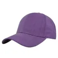 Detailed texture of purple corduroy baseball cap with high-quality stitching and curved brim - Adjustable / Purple