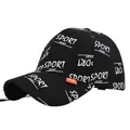 Detail view of the Route 66 baseball cap showing black fabric and sport embroidery - Black (Black Strap)