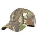 Detailansicht der Camouflage-Baseballkappe mit verstärkten Nähten und Canvas-Textur - Verstellbar / Klassischer Dschungel Tarnstil (3)