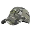 Detail of the 3D star embroidery and U.S. ARMY text on the camo baseball cap brim - Adjustable 54-59 / Camouflage