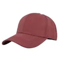 Classic burgundy baseball cap with a textured ribbed finish and curved brim design - Adjustable / Rust red