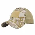 Digital camouflage tactical baseball cap with breathable mesh and front velcro panel - Desert Digital