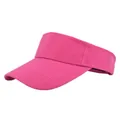 Detailed view of the rose red sun visor hat featuring high-quality twill canvas fabric - Rose Red