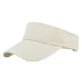Detail of cream twill fabric visor showing curved brim and minimalist athletic design - Off White