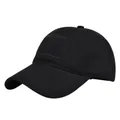 Casquette de baseball tactique noire avec zone velcro frontale et visière courbée - Réglable (54-59cm) / Noir