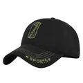Cappellino baseball nero in rete con ricamo giallo Route 66 e dettagli di stelle - Regolabile (54-59cm) / Nero