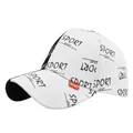 Cappellino bianco con ricamo SPORT nero e dettagli in mesh stile Route 66 sport - 54-59CM / Patchwork Nero e Bianco
