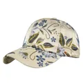 Beige satin baseball cap with vintage floral prints and curved brim for outdoor style - Adjustable / Light Beige Vintage Floral (2)