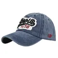 Casquette de baseball bleu marine délavé avec broderie Keep Up et style vintage - Réglable / Bleu marine