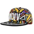 Snapback καπέλο street style με γεωμετρικά σχέδια και 3D κέντημα MDIV - Ρυθμιζόμενο / Κίτρινο