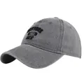 Cappellino baseball grigio lavato vintage con ricamo 3D New York 1962 e cotone - Grigio