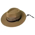 Khaki straw sun hat with mesh crown and dark textured band for outdoor summer activities - M (56-58cm) / Khaki