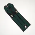 Dark green elastic suspenders and matching bowtie set for kids and adults - Adult Single Layer Bow Tie (02J) / Dark Green