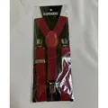 Bretelle elastiche rosse a forma di Y per adulti e bambini con tre clip metalliche - Bambini / 60CM / Rosso