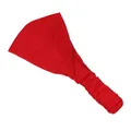 Diadema ancha de yoga roja elástica de tela suave con ajuste cómodo y flexible - Rojo