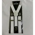Bretelle elastiche a Y bianche regolabili con clip in metallo per uomo e bambini - Bambini / 60CM / Bianco