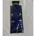 Bretelle elastiche a Y blu scuro con clip in metallo argento in confezione originale - Bambini / 60CM / Blu Zaffiro
