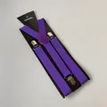 Bretelle elastiche viola a forma di Y con clip in metallo per uomo e donna - Adulto / Viola