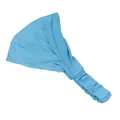 Fascia larga per capelli da yoga azzurra con retro elastico per lo styling - Blu lago