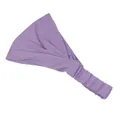 Fascia per capelli viola elastica per yoga con trama a maglia e elastico a pieghe - Viola Chiaro