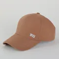Cappello parasole kaki da donna con foro per coda di cavallo e ricamo DYJ stile baseball - Regolabile 56-60cm / Marrone