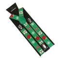 Green Christmas suspenders with festive snowflake and candy cane prints for adults - Green (Snowflake Candy)