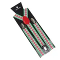 Unisex Christmas suspenders with red snowflake pattern and silver metal clips - Red Green White (Red Snowflake)