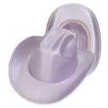 Sparkly purple sequin cowboy hat for women featuring a wide brim for retro party outfits - Light Purple (409-A)