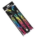 Adjustable rainbow zebra striped suspenders featuring durable silver metal clips - Rainbow Zebra Pattern (27)