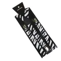 Unisex 2.5cm elastic suspenders with black and white zebra pattern and metal clips - Black And White Zebra Pattern (37)