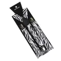 Premium unisex 2.5cm wide zebra pattern adjustable suspenders with metal clips - Fashion Zebra Pattern (38)