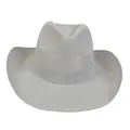 Breathable wide brim western cowboy hat in light gray weave for sun protection - M / Gray (457D)
