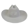 Breathable white woven western cowboy sun hat with wide brim for outdoor protection - M (56-58cm) / Gray (458D)