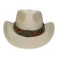 Cappello da cowboy glitter champagne con cintura borchiata e teschio di toro vintage - M (56-58cm) / Champagne (Stile Fibbia Bue)