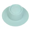Flat top straw boater hat in mint blue woven fiber for a minimalist summer beach style - 56-58cm / Thin Rope Decor (285R) / Mint Green