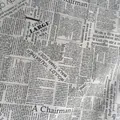 Retro katoenen linnen tafelkleed met zwart-wit vintage Engels krantenprint dessin - 140*260cm / Zwarte Krant