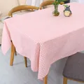Modern pink and white checkered linen tablecloth for dining tables and cafes - 60*60cm / Pink Gingham