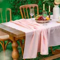 Lichtroze katoenen tafelloper voor elegante tuintafeldecoratie in de buitenlucht - 90*90cm / Roze