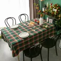 Klassiek rood en groen geruit kersttafelkleed in een feestelijke noordse eetkamer - 100*140cm / Kerstgroen Ruit