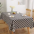 Minimalistisch zwart-wit geblokt rechthoekig tafelkleed voor eetkamer decoratie - 60*60cm / Zwart-wit Schaakbord