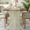 Champagnegouden glitter mesh tafelloper voor elegante bruiloft- en tafeldecoraties - Extra Lange Stijl / Gouden Mesh