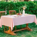 Rosafarbene rechteckige Tischdecke aus Stoff für Gartenpartys und elegantes Camping - 60x60 / Rosa Gefaltet