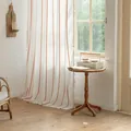 Bohemian striped curtain with red embroidery and cream tassels for living room decor - Orange Single-sided Curtain + Suzhou-style Hanging Rod (reverse Pressure) / 132cm Wide * 45cm Long