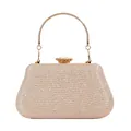 Champagne gold evening clutch with sparkling sequins and golden crown pearl clasp - Style 2 / Gold