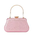 Sparkling pink sequin evening bag with gold star details and elegant crown clasp - Style 3 / Pink